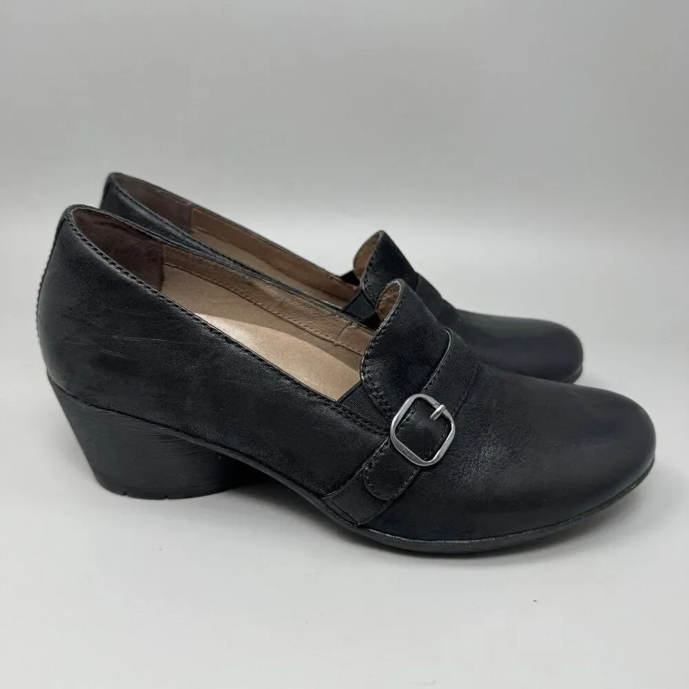 Dansko Rosalie Size 9.5 US Women's Black Leather Shoes Arch Support